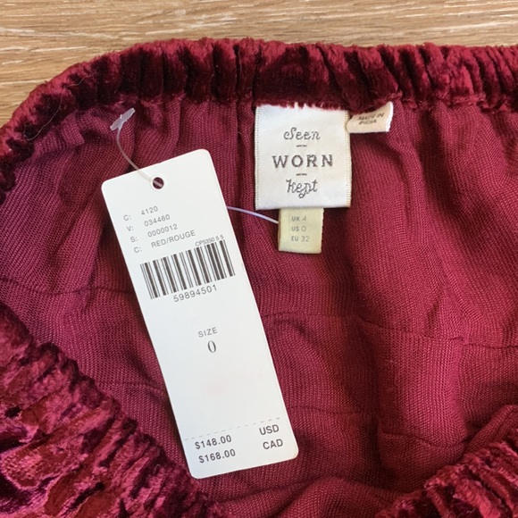 Anthropologie Cherie Eyelet Velvet Mini Skirt - Picture 7 of 8